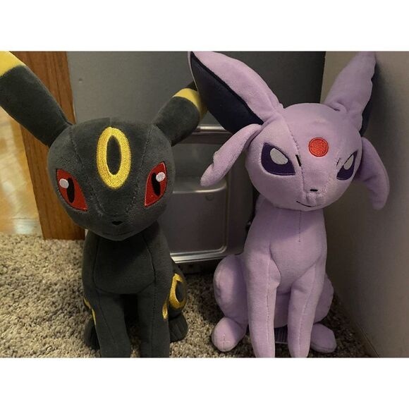 Pokemon 8" Espeon & Umbreon Plush 2-Pack - Officially Licensed - Eevee Evolutio - Picture 14 of 15